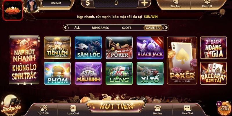 Đa dạng các game bài cho anh em thỏa sức trải nghiệm tại cổng game