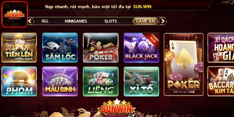 Đa dạng các game bài từ truyền thống đến hiện đại