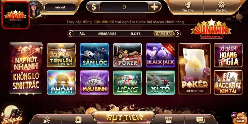 Những nét chính về nền tảng game bài tại SUNWIN